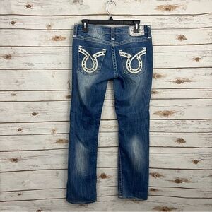 Big Star Embroidered Embellished Rodeo Cowgirl Distressed Jenae Jeans